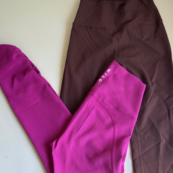Bundle of Women's Pink and Brown Leggings - Picture 1 of 5